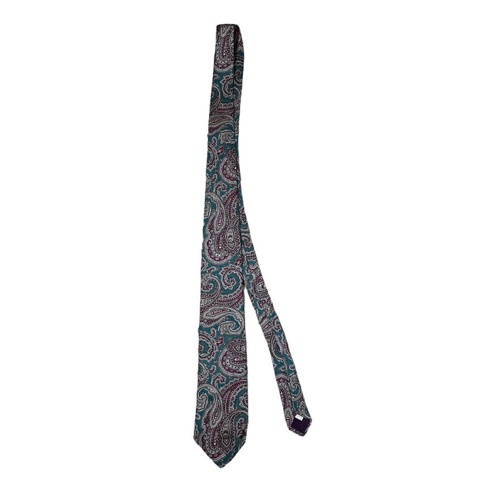 Pierre Cardin Men's Blue Red Paisley Classic Silk Necktie